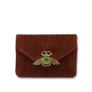 Groene Scarabee Enveloppe Kaarthouder Claris Virot , Brown , Dames