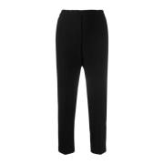 Zwarte Korte Tapered Broek Theory , Black , Dames