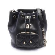 Pre-owned Leather chanel-bags Chanel Vintage , Black , Dames