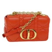 Pre-owned Leather dior-bags Dior Vintage , Orange , Dames