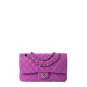 Pre-owned Leather chanel-bags Chanel Vintage , Purple , Dames