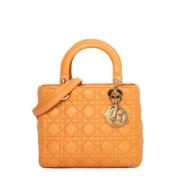 Pre-owned Leather dior-bags Dior Vintage , Orange , Dames