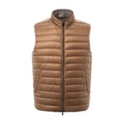 Reversibele Mouwloze Puffer Vest Herno , Brown , Heren