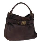 Pre-owned Leather shoulder-bags Burberry Vintage , Brown , Dames