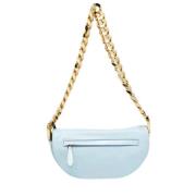 Pre-owned Leather shoulder-bags Burberry Vintage , Blue , Dames