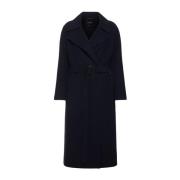 Blauwe Wollen Omslagjas Max Mara Weekend , Blue , Dames