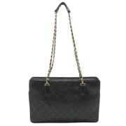 Pre-owned Leather chanel-bags Chanel Vintage , Black , Dames