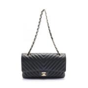 Pre-owned Leather chanel-bags Chanel Vintage , Black , Dames