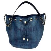 Pre-owned Leather chanel-bags Chanel Vintage , Blue , Dames