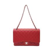 Pre-owned Leather chanel-bags Chanel Vintage , Red , Dames