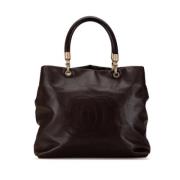 Pre-owned Leather totes Chanel Vintage , Brown , Dames