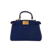 Pre-owned Leather crossbody-bags Fendi Vintage , Blue , Dames