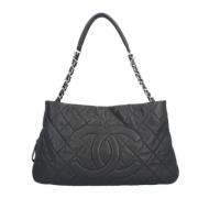 Pre-owned Leather chanel-bags Chanel Vintage , Black , Dames