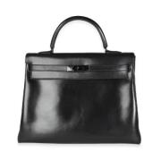 Pre-owned Leather handbags Hermès Vintage , Black , Dames