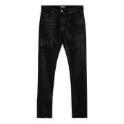 Regular Fit Denim Jeans Amiri , Black , Heren