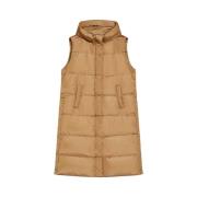 Gewatteerd vest met capuchon en zakken Max Mara Weekend , Brown , Dame...