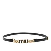 Pre-owned Leather belts Miu Miu Pre-owned , Black , Dames