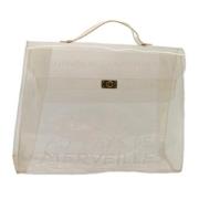 Pre-owned Canvas handbags Hermès Vintage , White , Dames