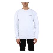 Katoenen sweatshirt met reliëf vooraan Dondup , White , Heren