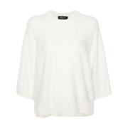 Pailletten Crew Neck Sweater Fabiana Filippi , White , Dames