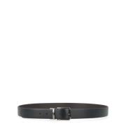 Platte riem in zwart leer Gianni Chiarini , Black , Heren