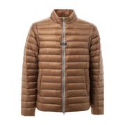 Ultralight Nylon Bomber met Afneembare Mouwen Herno , Brown , Heren