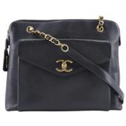 Pre-owned Leather chanel-bags Chanel Vintage , Black , Dames