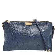 Pre-owned Leather shoulder-bags Burberry Vintage , Blue , Dames