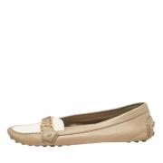 Pre-owned Leather flats Louis Vuitton Vintage , Beige , Dames