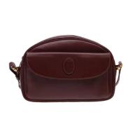 Pre-owned Leather shoulder-bags Cartier Vintage , Red , Dames