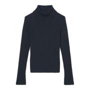 Geribbelde coltrui slim Marc O'Polo , Blue , Dames