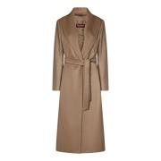 Beige Cashmere Wrap Coat Aw24 Max Mara , Beige , Dames