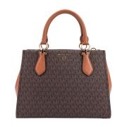 Gecoate Canvas Handtas met Logodetail Michael Kors , Brown , Dames