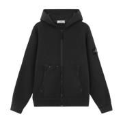 Diagonale Fleece 'Old' Effect Hoodie Stone Island , Gray , Heren