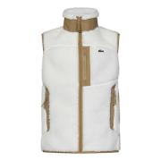 Witte Gebreide Turtleneck Vest Aw24 Lacoste , White , Heren