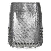 Zilveren High-Waisted Mini Rok Paco Rabanne , Gray , Dames