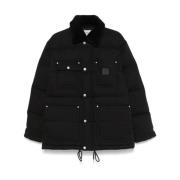 Gewatteerde Zwarte Jassen met Faux-Fur Kraag Carhartt Wip , Black , He...