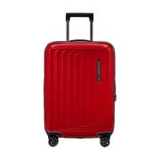 Modern Vierkant Design Trolley Samsonite , Red , Unisex