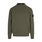 Groene Crew-Neck Sweatshirt met 'Old' Behandeling Stone Island , Green...