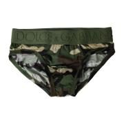 Camouflage Brief Ondergoed Groen Elastiek Dolce & Gabbana , Green , He...