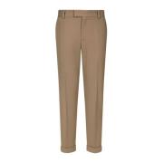 Bruine Wollen Mix Broek Dolce & Gabbana , Brown , Heren