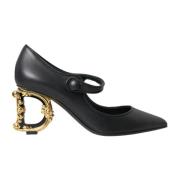 Ornate Heel Zwarte Pumps Dolce & Gabbana , Black , Dames