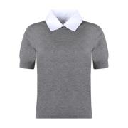 Grijze Overhemdkraag Trui Marella , Gray , Dames