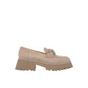 Plateau Loafer met Strass Alma EN Pena , Beige , Dames