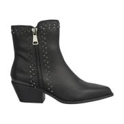 Studded enkellaarzen Alma EN Pena , Black , Dames