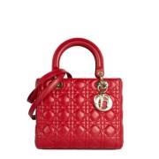 Pre-owned Leather dior-bags Dior Vintage , Red , Dames