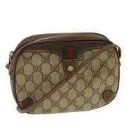 Pre-owned Canvas shoulder-bags Gucci Vintage , Beige , Dames