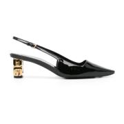 Zwarte Slingback Hakken van Lakleer Givenchy , Black , Dames