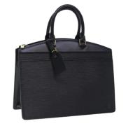 Pre-owned Leather handbags Louis Vuitton Vintage , Black , Dames