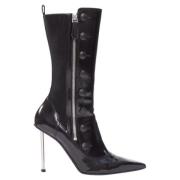 Pre-owned Leather boots Alexander McQueen Pre-owned , Black , Dames